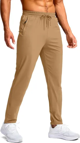 Pudolla 32"/34"/36" Inseam Men's Tall Sweatpants with Zipper Pockets Lightweight Joggers for Athletic Workout Casual