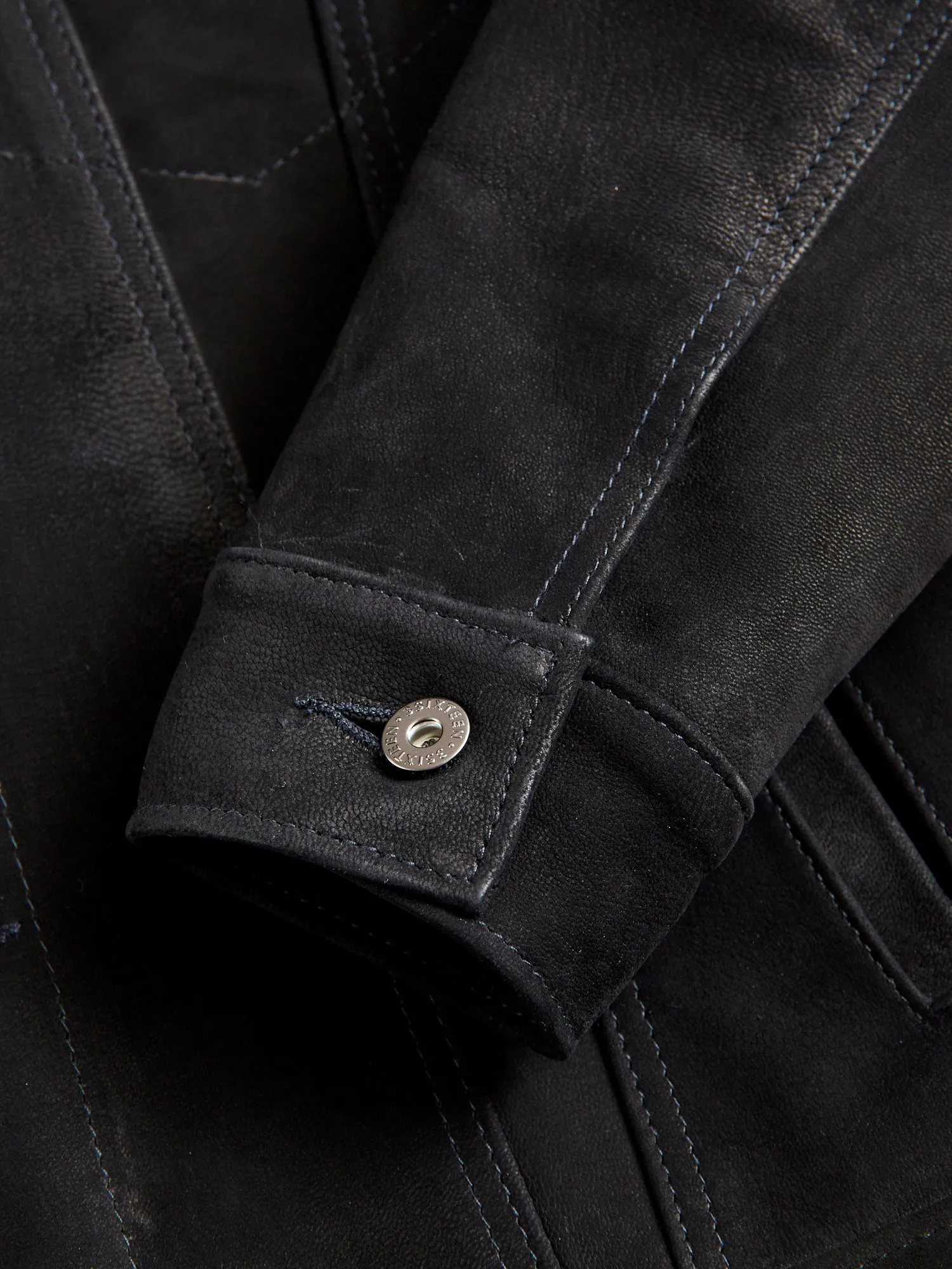 Premium Black Goatskin Type-3 Leather Jacket by 3sixteen x Schott NYC