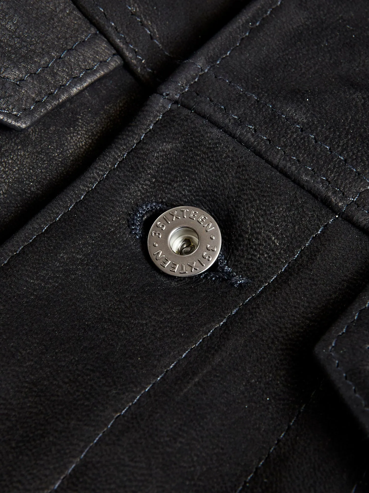 Premium Black Goatskin Type-3 Leather Jacket by 3sixteen x Schott NYC