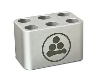 Rack for 6, 15 ml tubes, aluminum, each