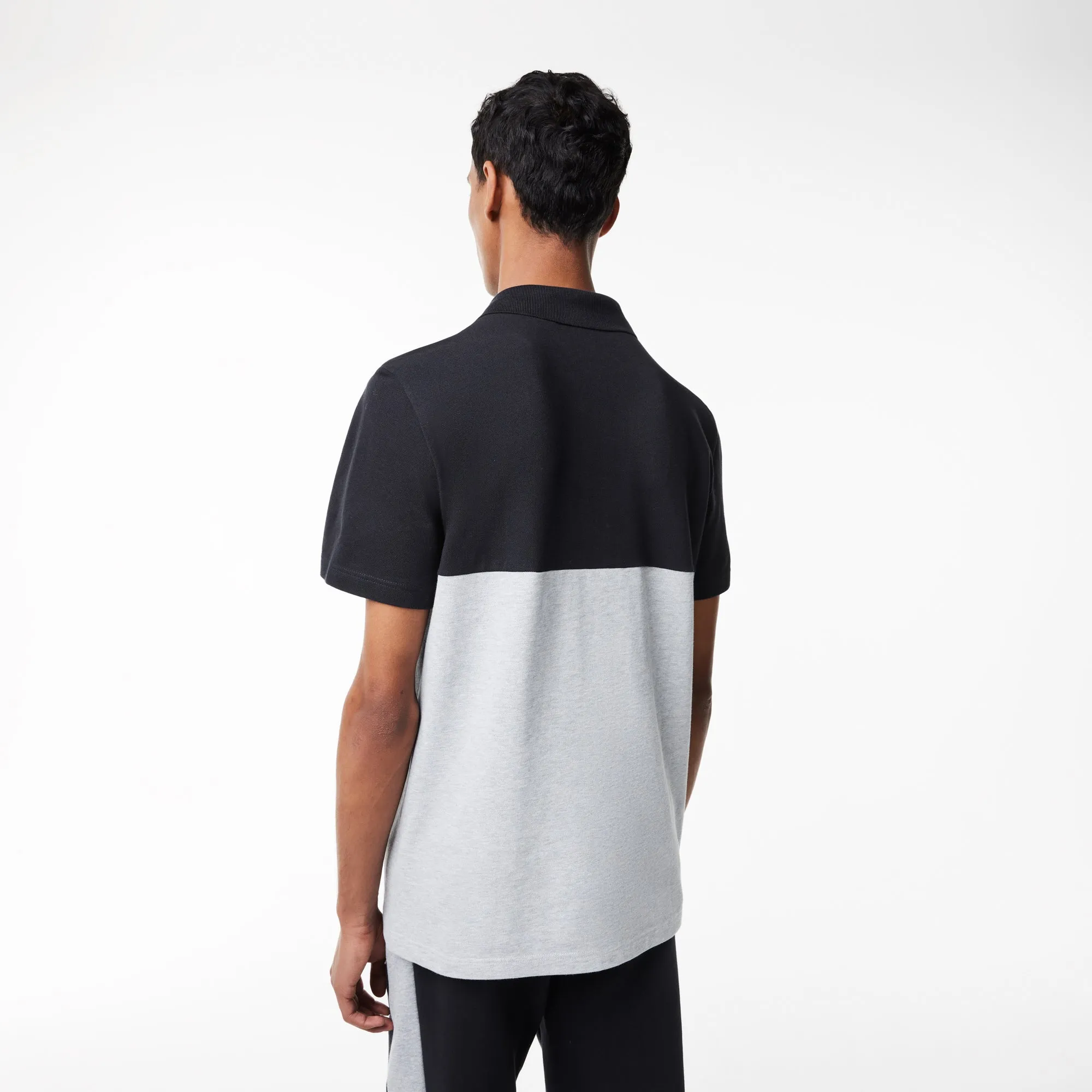 Regular Fit Stretch Cotton Colourblock Polo Shirt