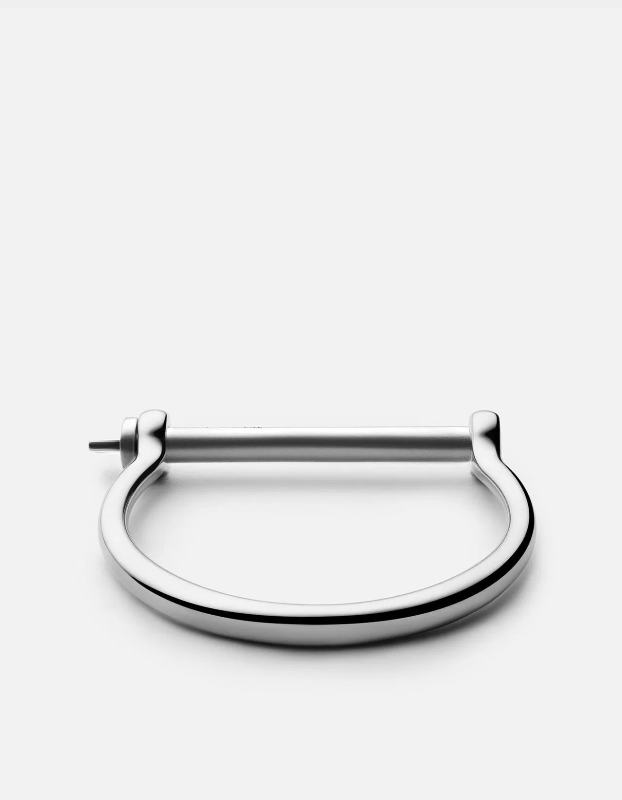 Screw Cuff, Silver/Matte Silver Bar