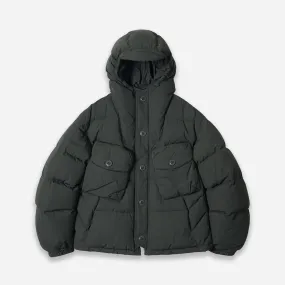 SMOCK PUFFER DOWN PARKA - DARK GREEN