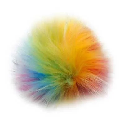 Snap-On Faux Fur Pompoms, Colour