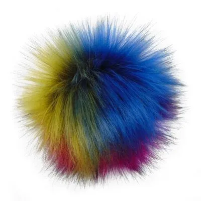 Snap-On Faux Fur Pompoms, Colour