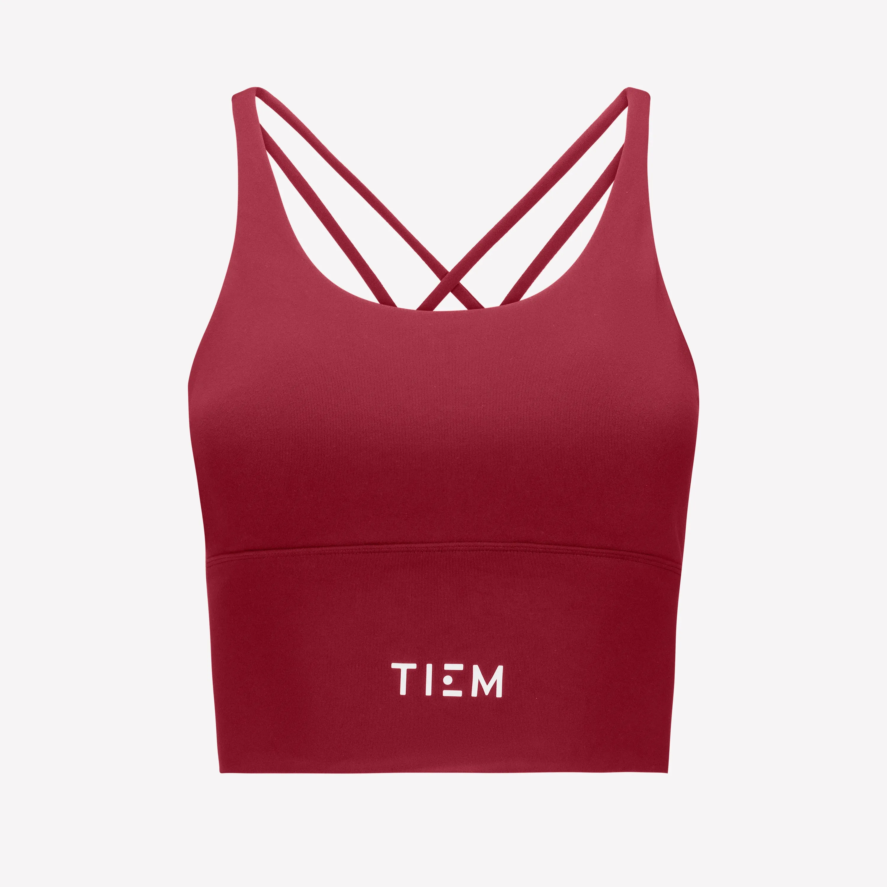 Sports Bra - Merlot/White