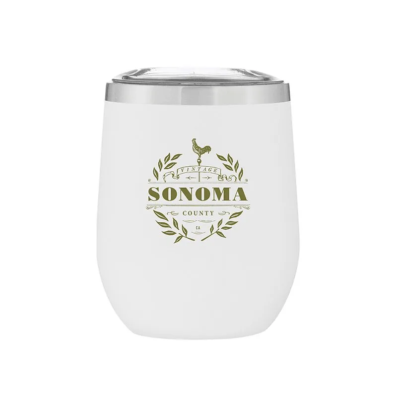 Stemless Stainless Steel Powder Coated Wine Cup Sonoma Vintage
