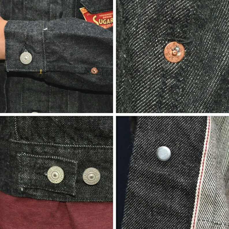 Vintage 1953 Model Sugar Cane SC15650 14.25oz Black Denim Jacket