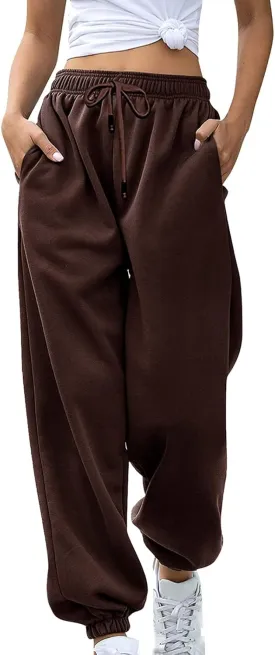 Sweatpants Women High Waist Cinch Bottom Athletic Joggers Casual Drawstring Sweat Pants Lounge Trousers with Pockets