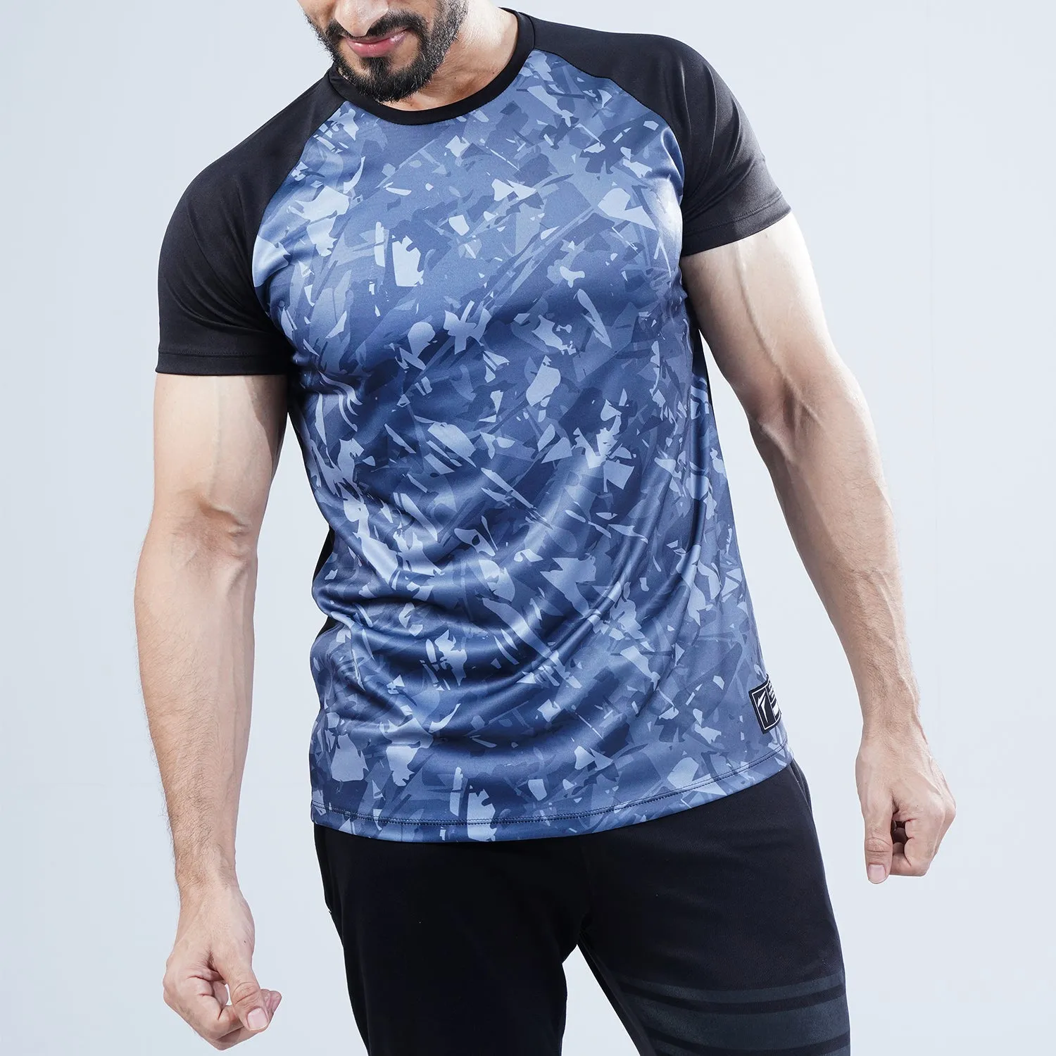 Tf-Sea Grey Camouflage Contrast Premium Tee