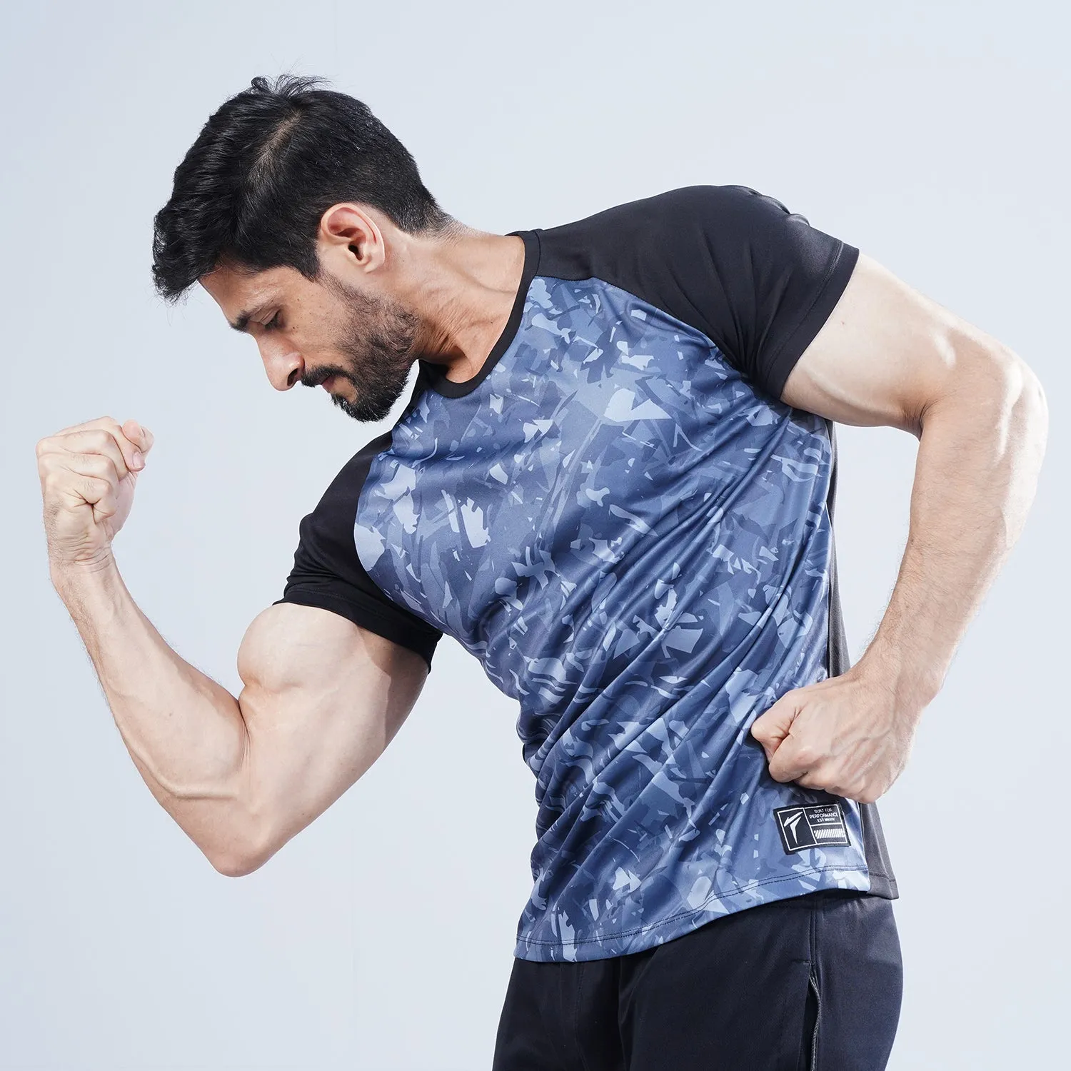 Tf-Sea Grey Camouflage Contrast Premium Tee
