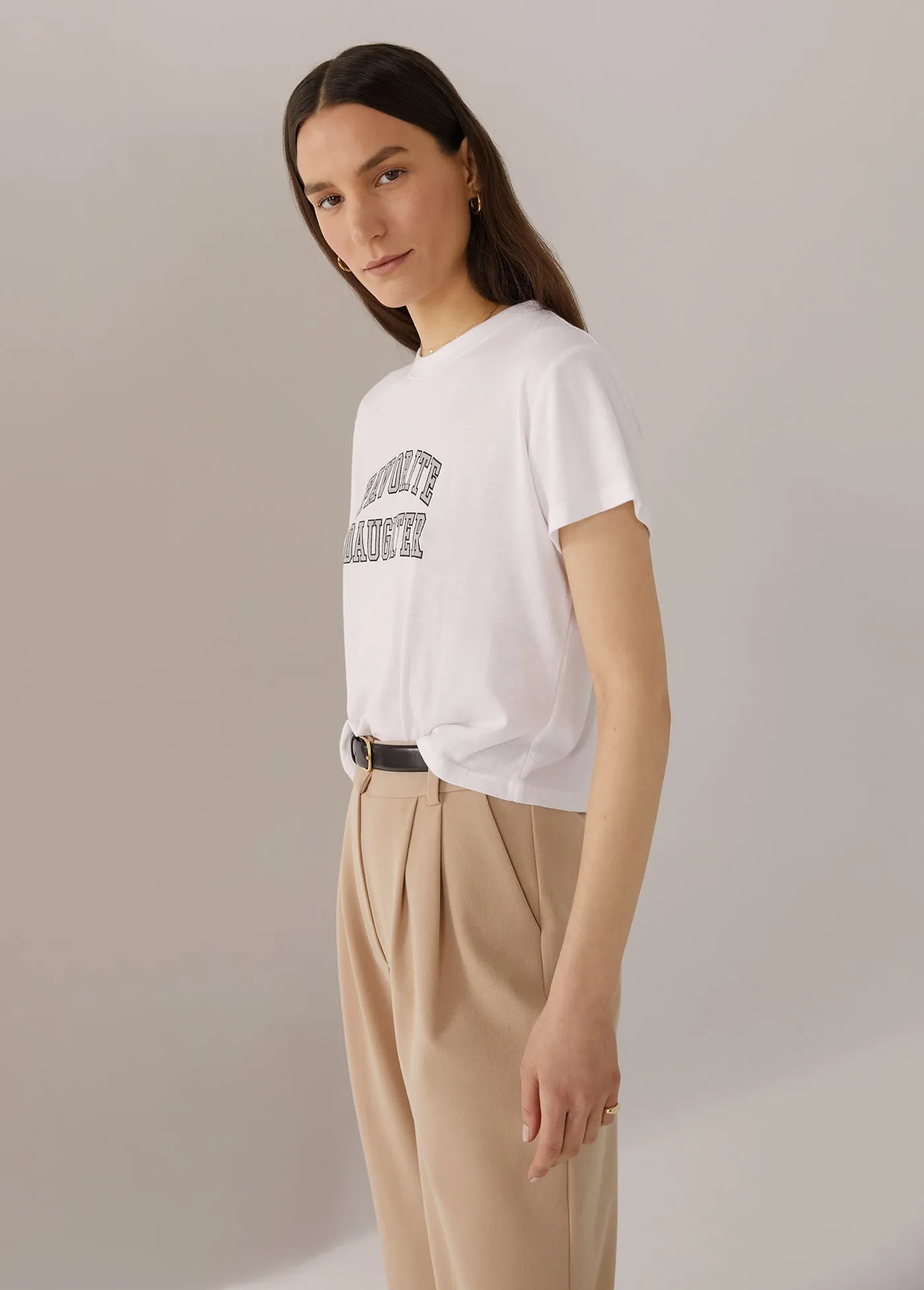 THE CROPPED COLLEGIATE TEE