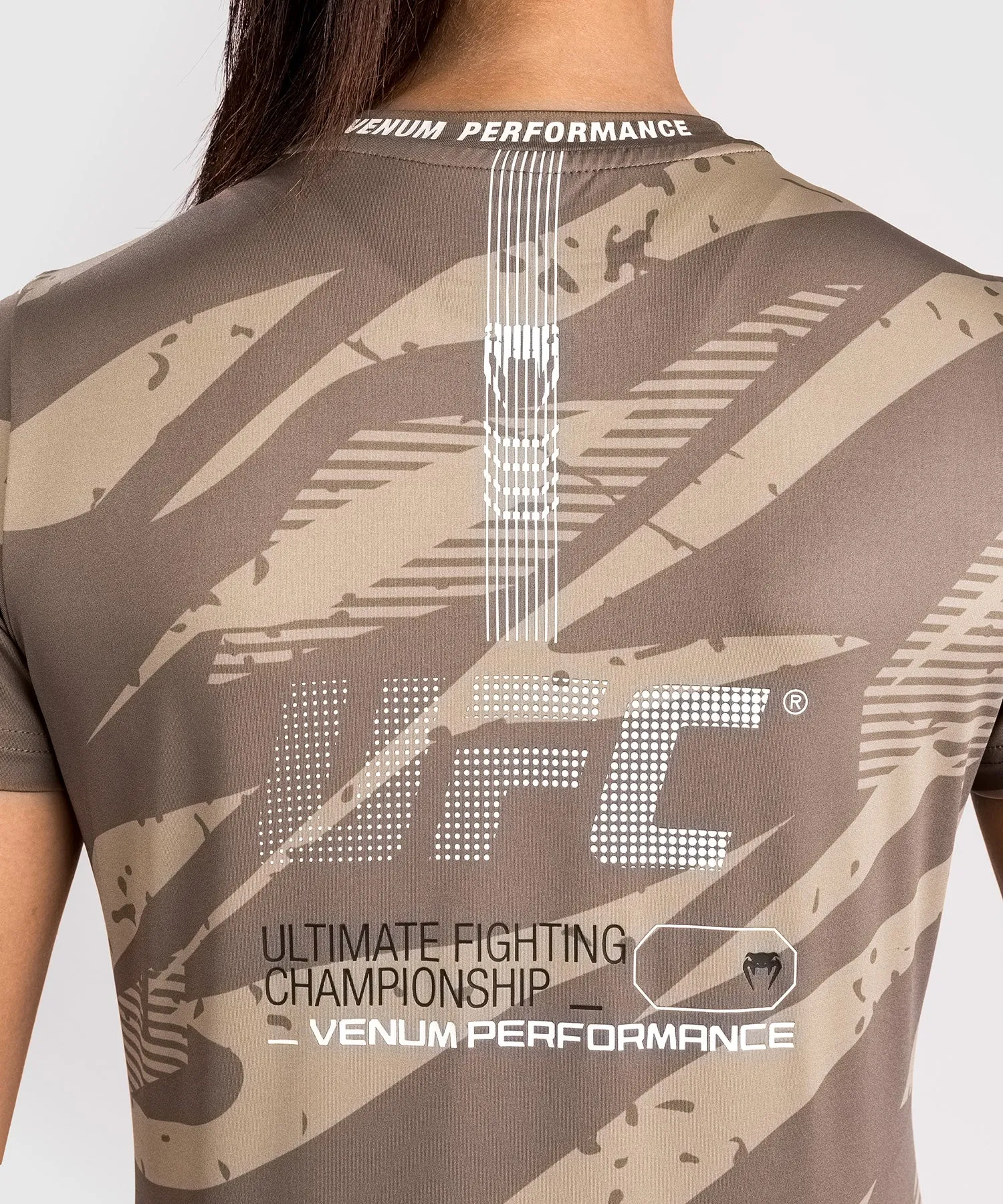 UFC Adrenaline by Venum Fight Week Women’s Dry-Tech T-shirt - Desert Camo
