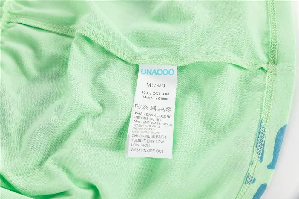 UNACOO Kids Girls 100% Cotton 1 or 2 Packs Sleeveless Long Maxi Tiered Dress (Age 3-12 Years)