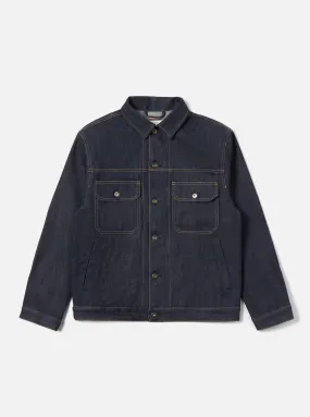 Universal Works Trucker Jacket in Indigo 13oz Selvedge Denim