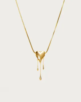Venom’s Golden Drip Heart Necklace