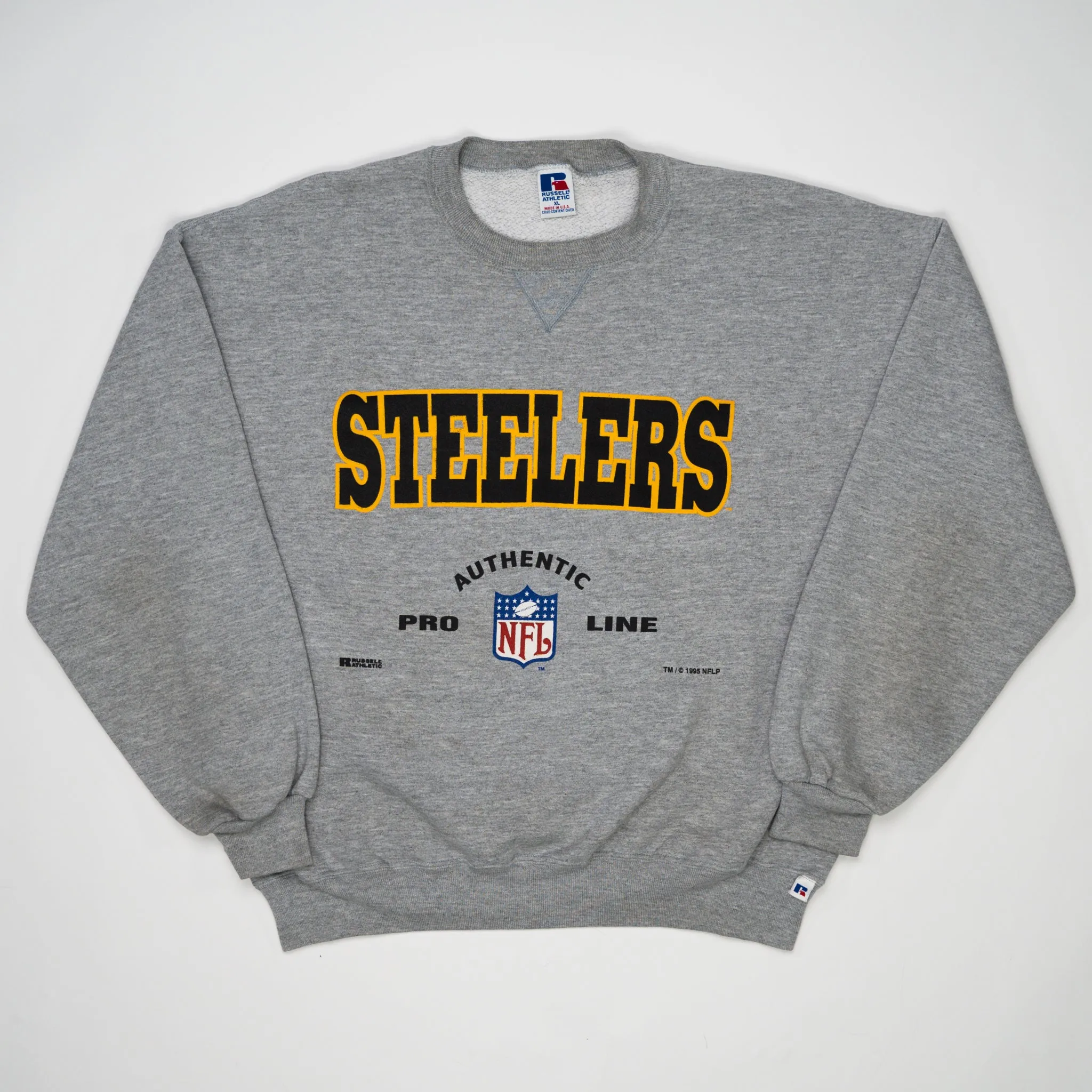 Vintage '95 Grey Steelers Proline x Russell Athletic Crewneck (L)