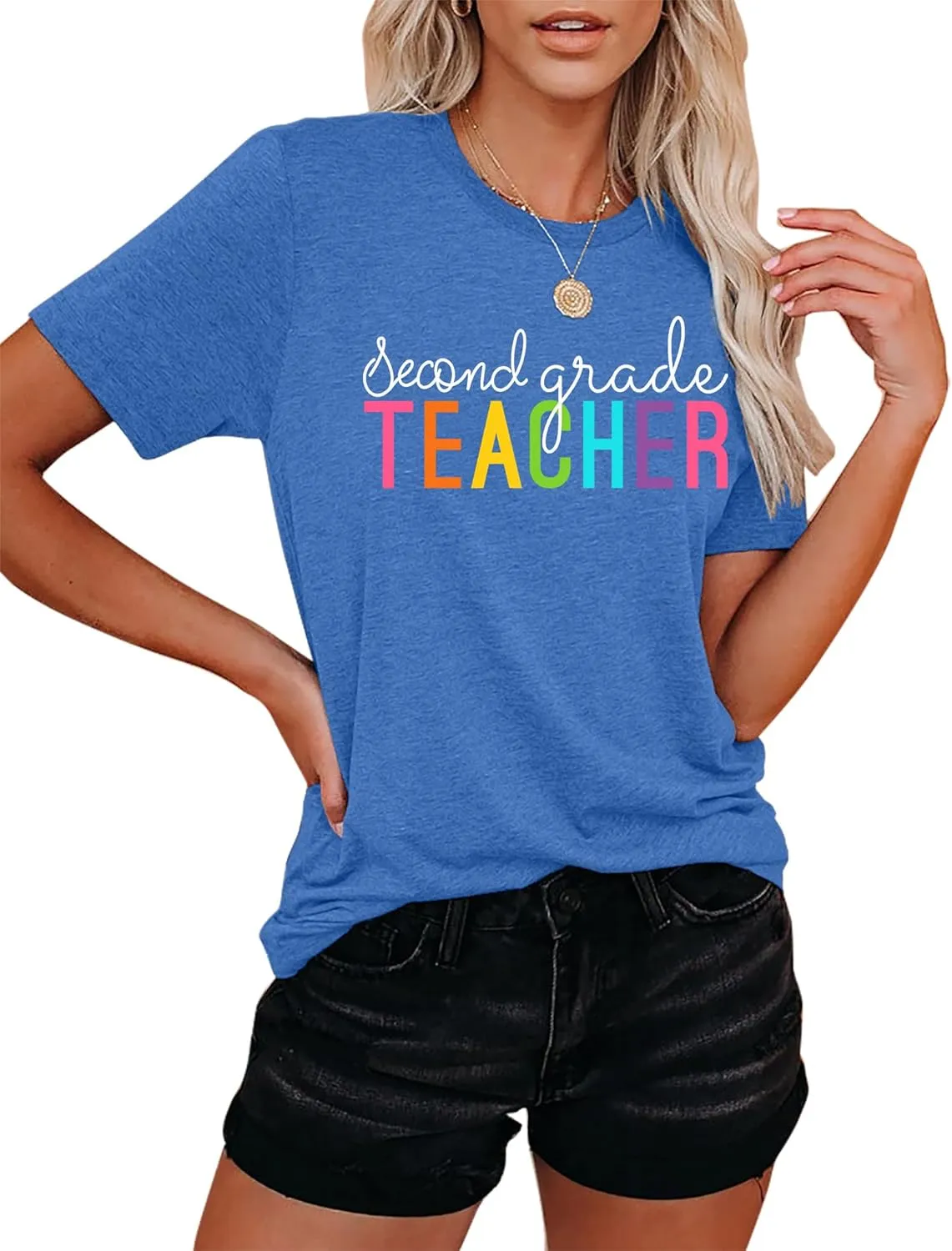VVNTY Women Teacher Shirts First Grade: 1st Grade Teachers T-Shirt Back to School Gift Tops