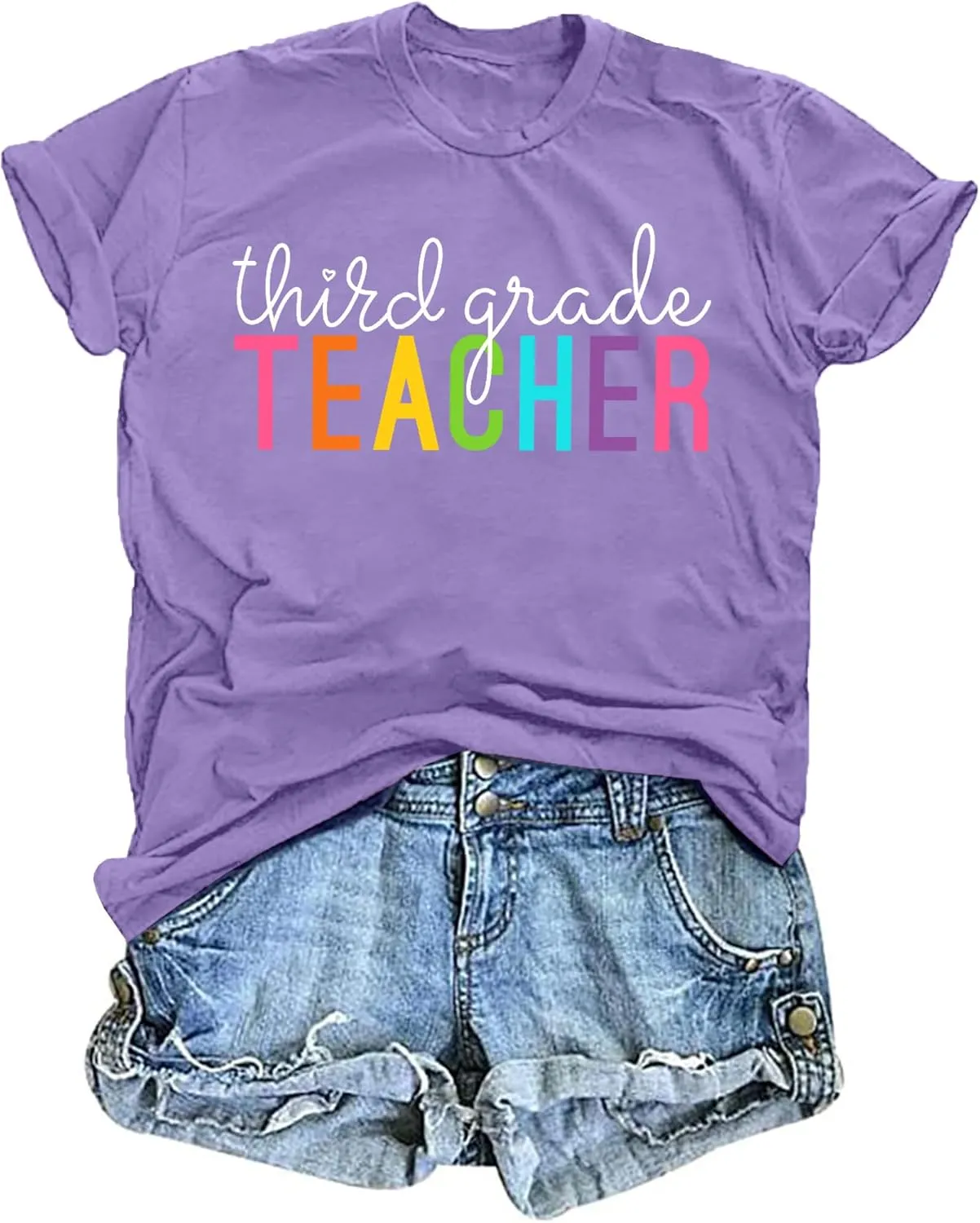 VVNTY Women Teacher Shirts First Grade: 1st Grade Teachers T-Shirt Back to School Gift Tops