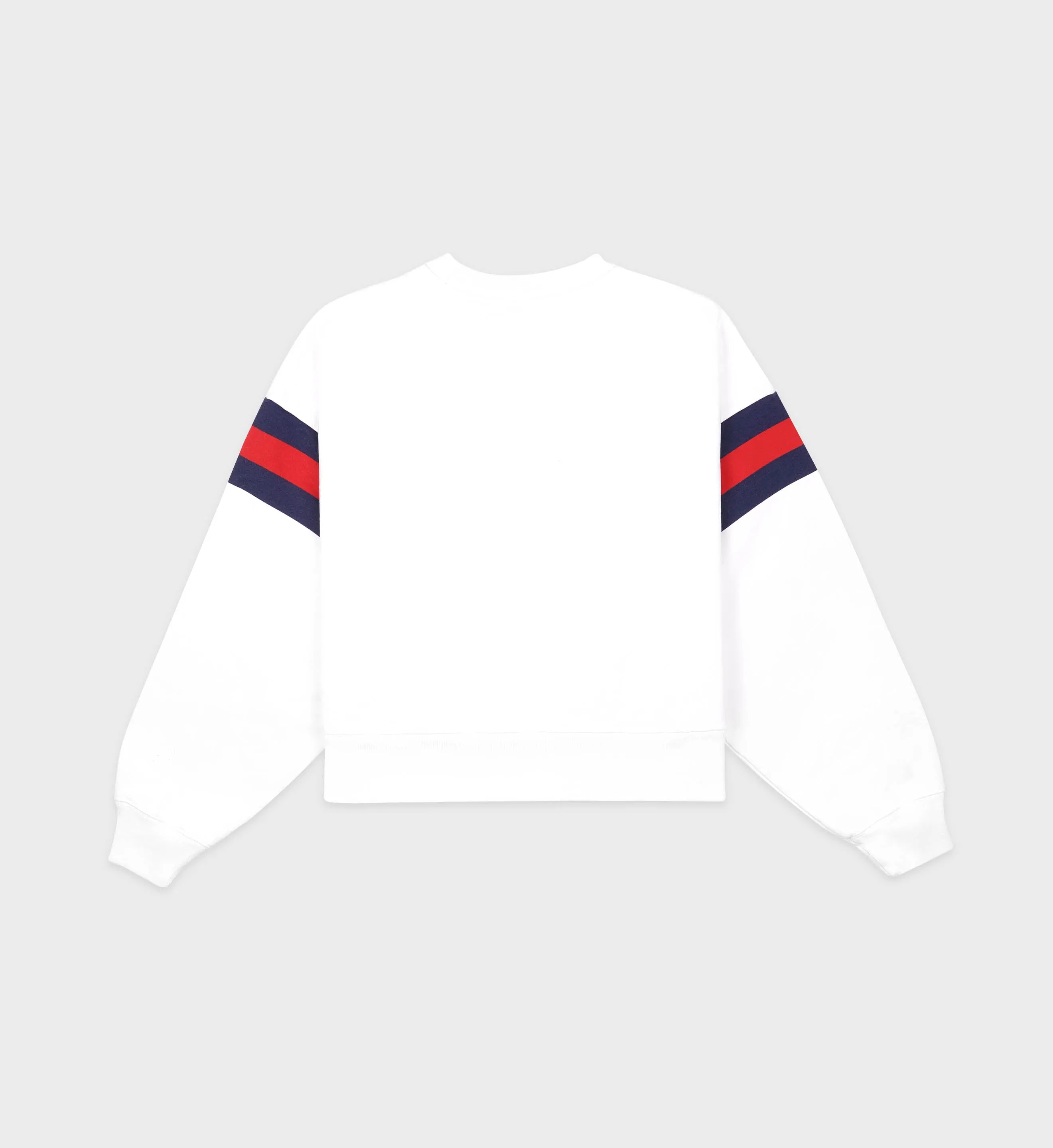 Wellness Ivy Rugby Crewneck - White/Navy/Red