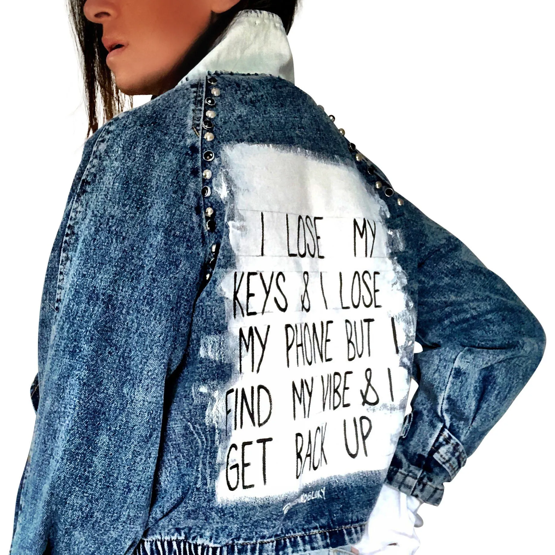 'WHERES MY PHONE' DENIM JACKET