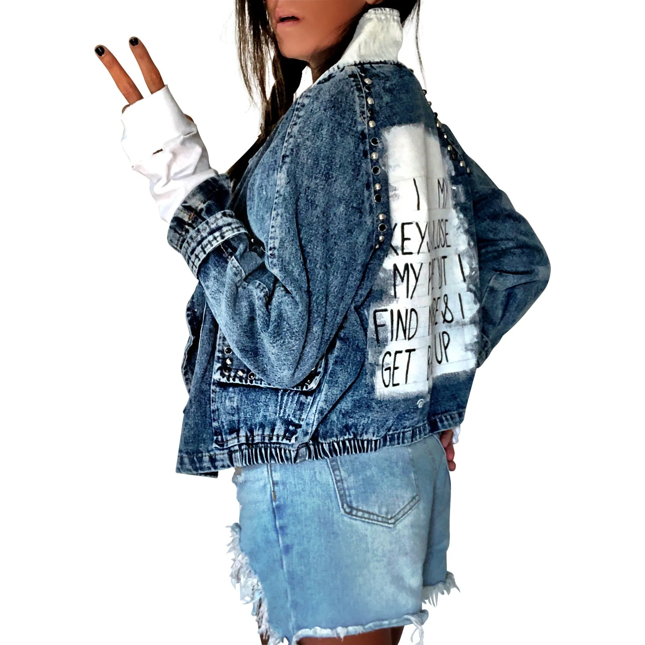 'WHERES MY PHONE' DENIM JACKET