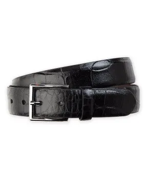 w.kleinberg Embossed Croc Calf Leather Belt