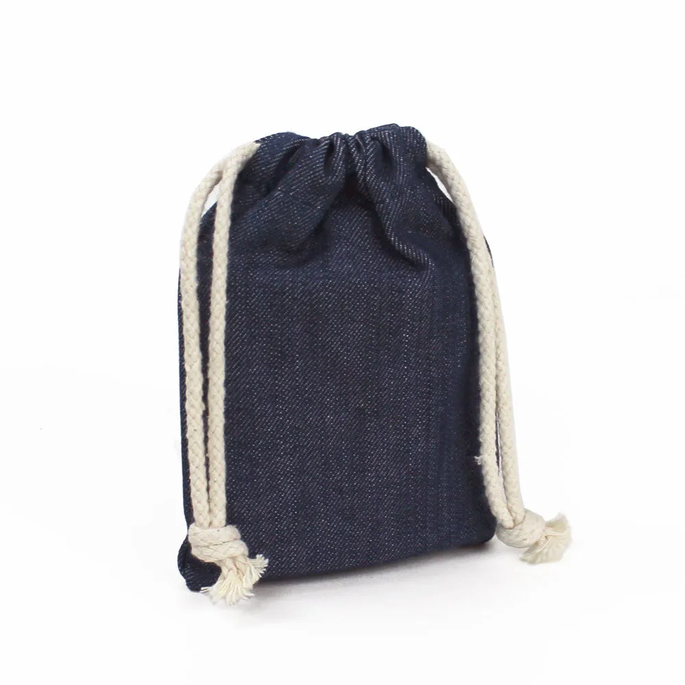 Wooden Flask with Denim Pouch