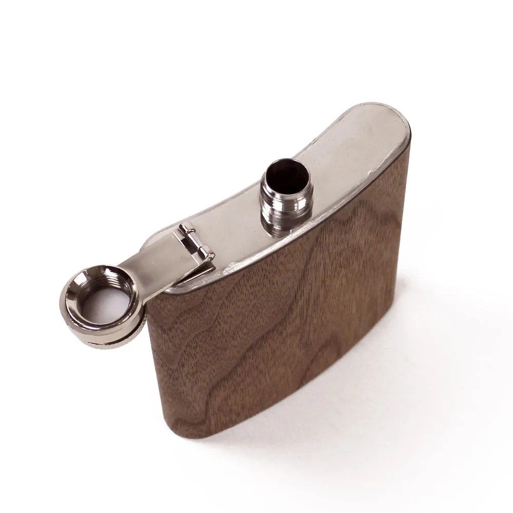 Wooden Flask with Denim Pouch