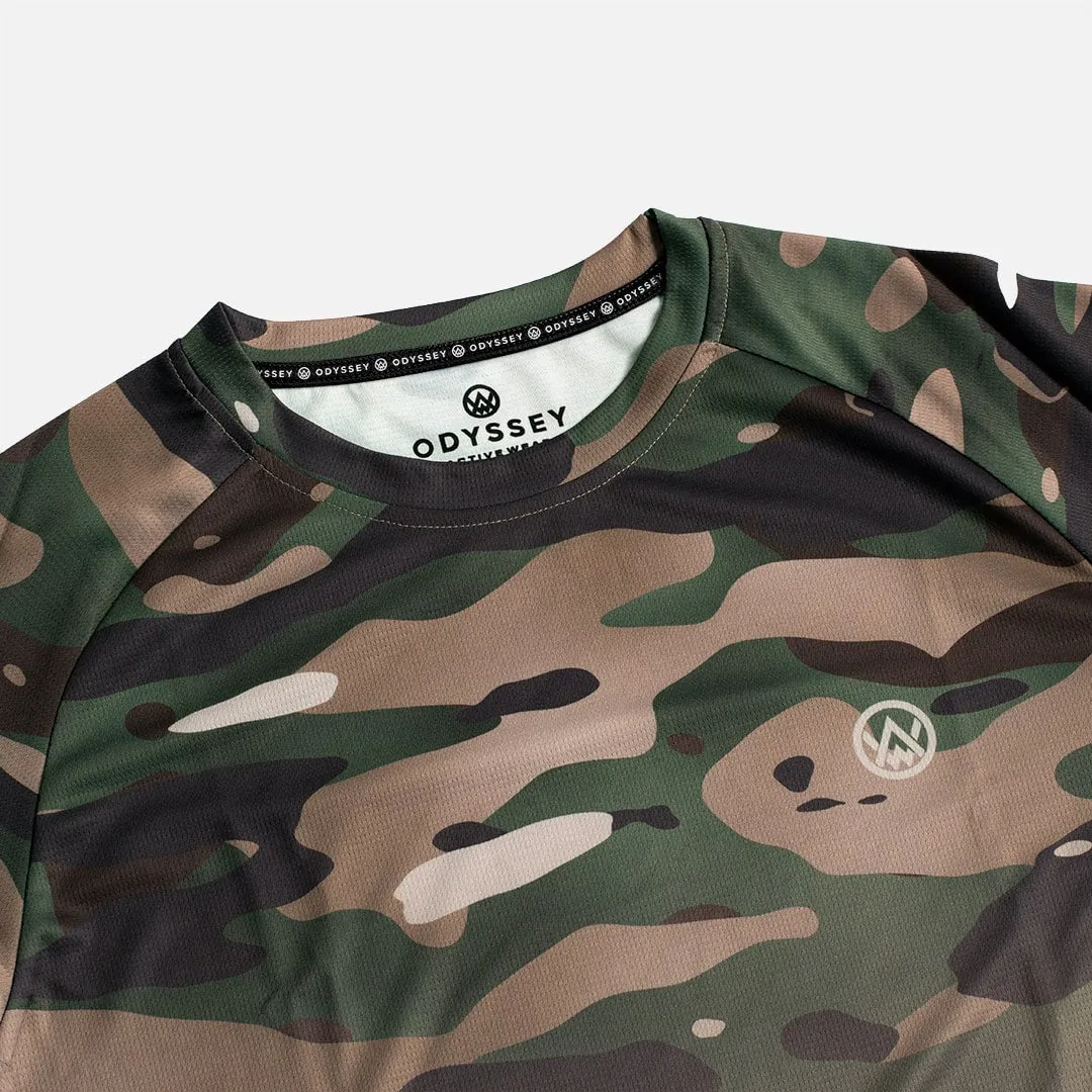 Woodland Camo Short Sleeve MTB Jersey