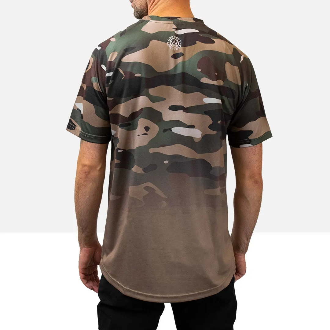 Woodland Camo Short Sleeve MTB Jersey