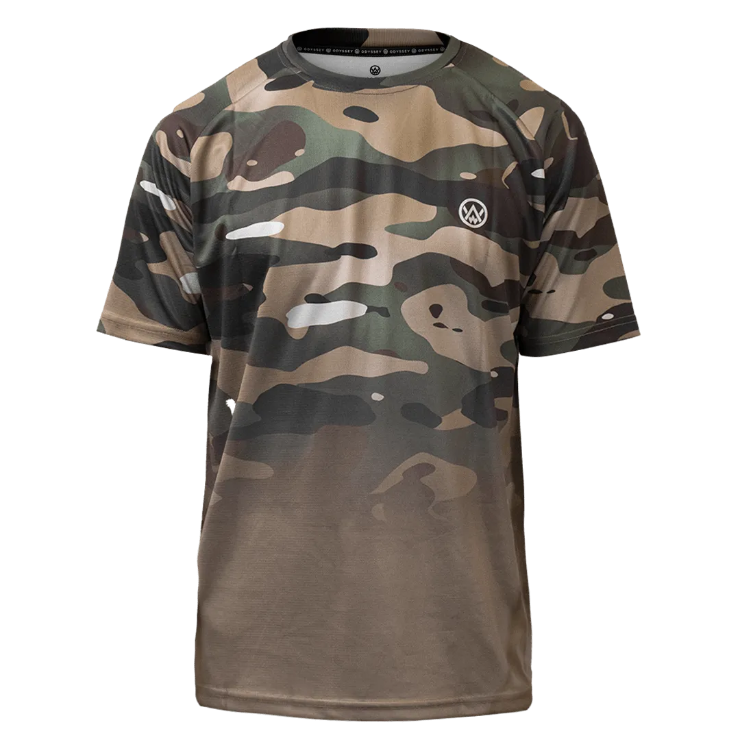 Woodland Camo Short Sleeve MTB Jersey