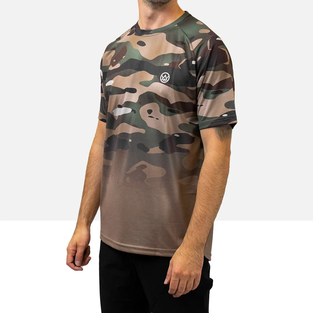 Woodland Camo Short Sleeve MTB Jersey
