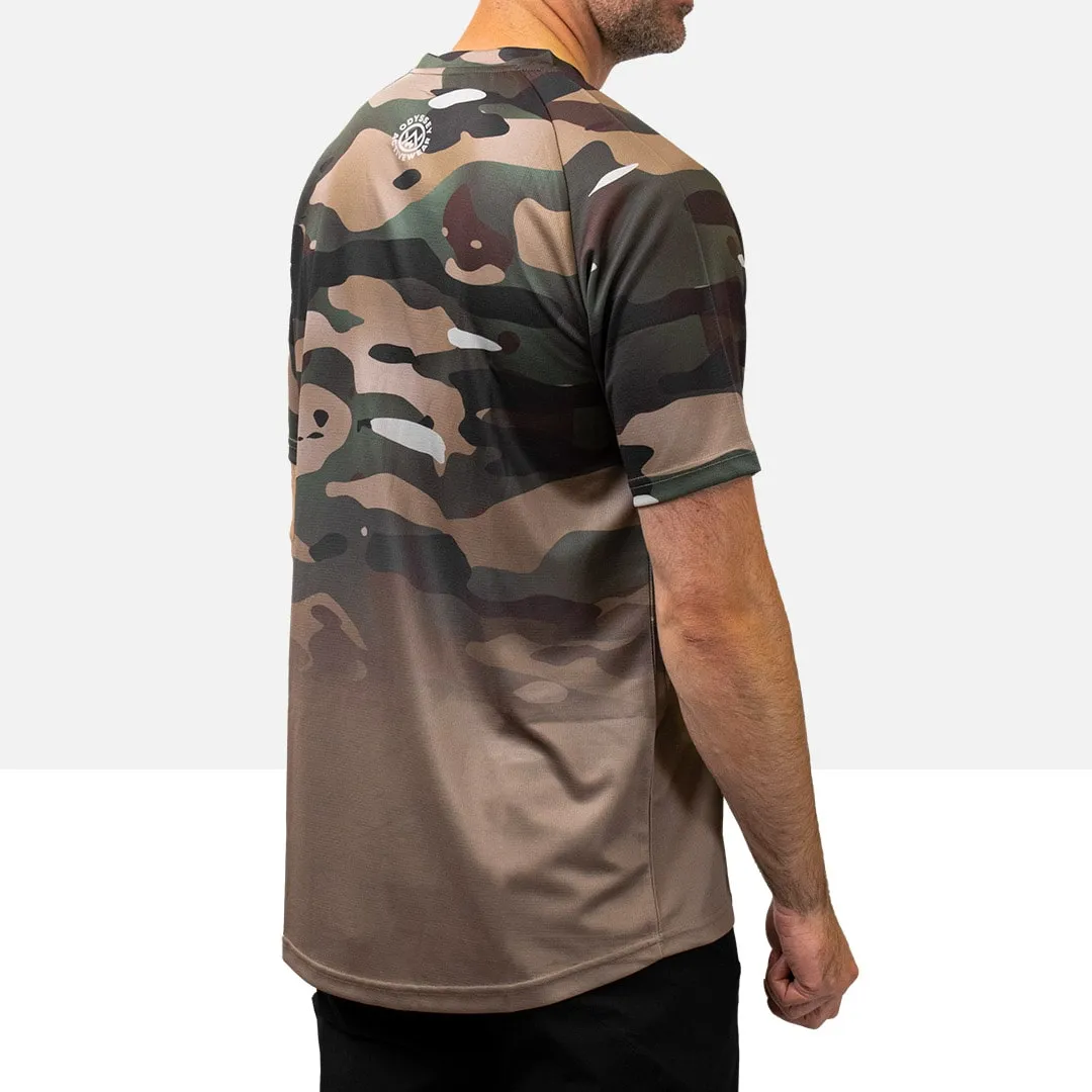 Woodland Camo Short Sleeve MTB Jersey