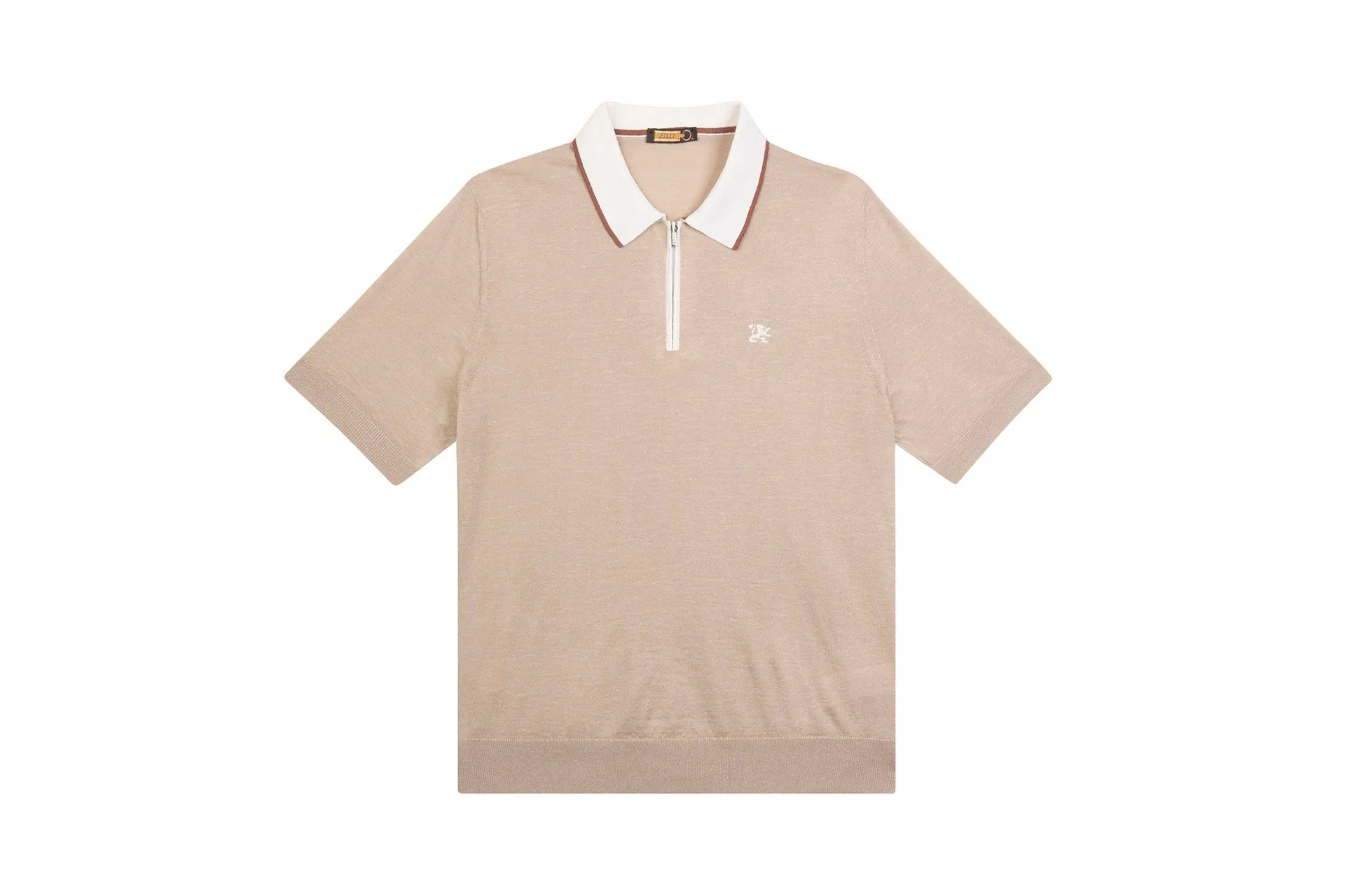 Zilli Ecru Zipped Polo Shirt