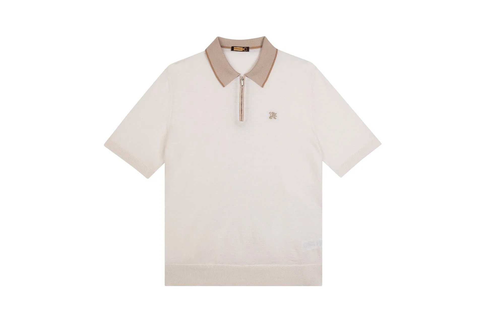 Zilli Ecru Zipped Polo Shirt